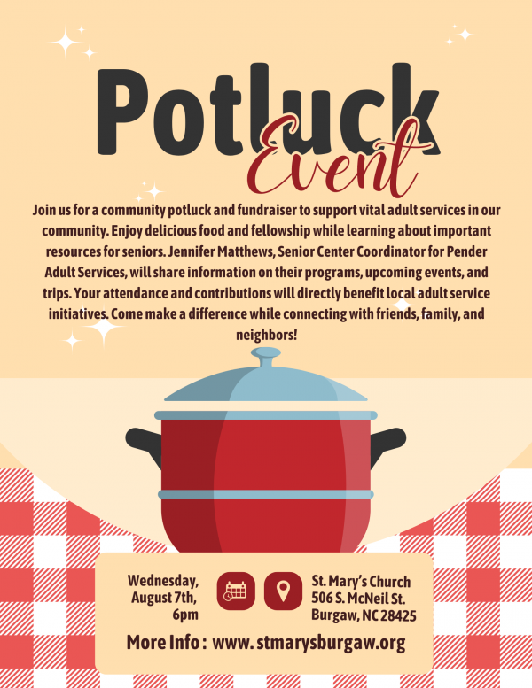 Join us for a Community Potluck in August!